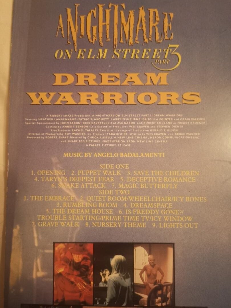 A Nightmare On Elm Street Part 3 Dream Warriors Vinyl - Angelo Badalamenti