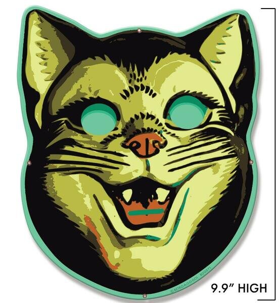 Retro-a-go-go! - Happy Cat Mini Metal Sign