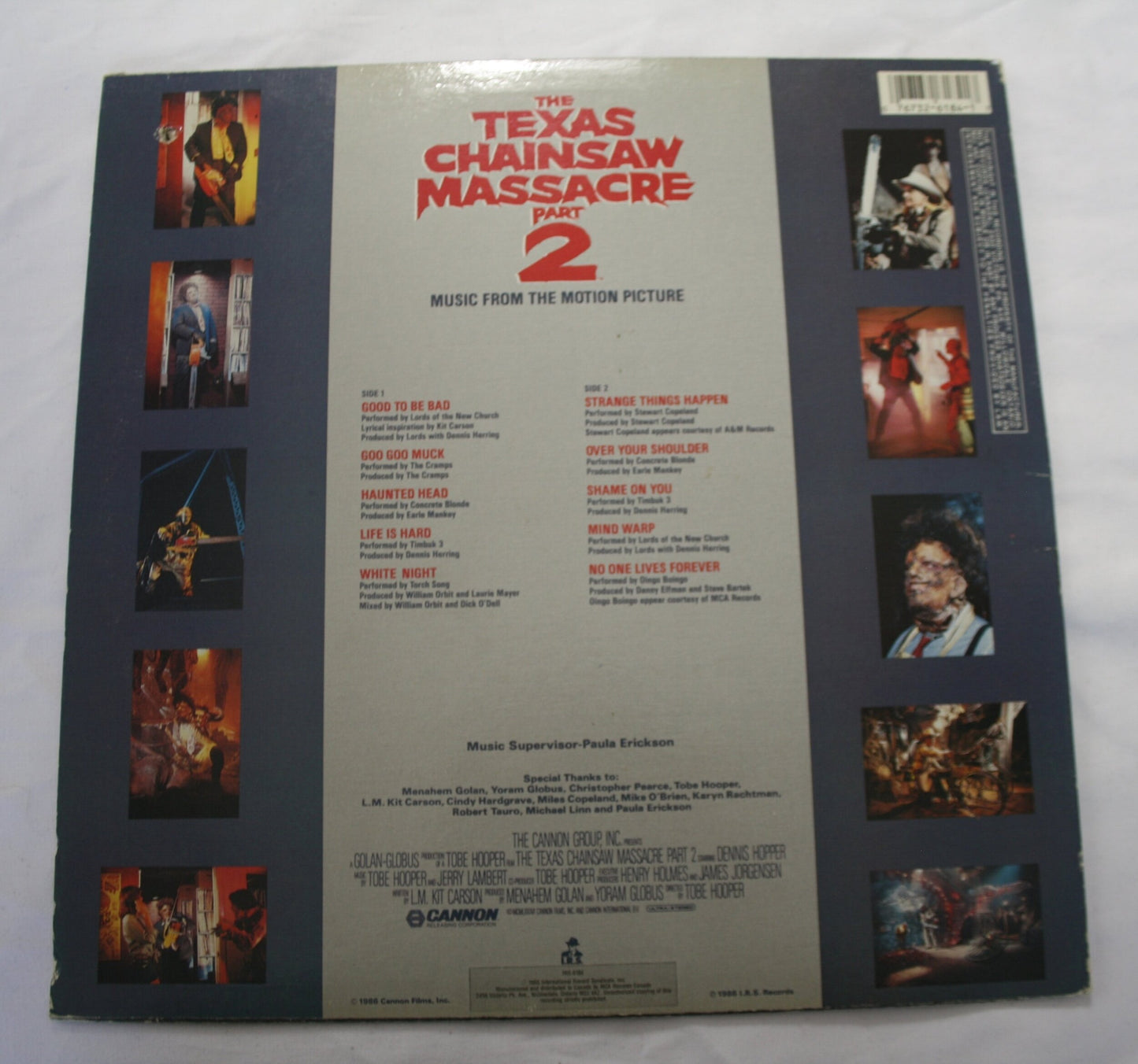The Texas Chainsaw Massacre Part 2 (Music From The Motion Picture) 1986 Vinyl