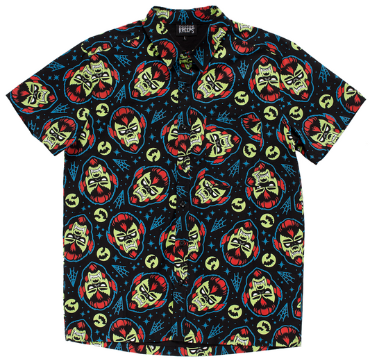 Kustom Kreeps Wolfman Button Down Shirt