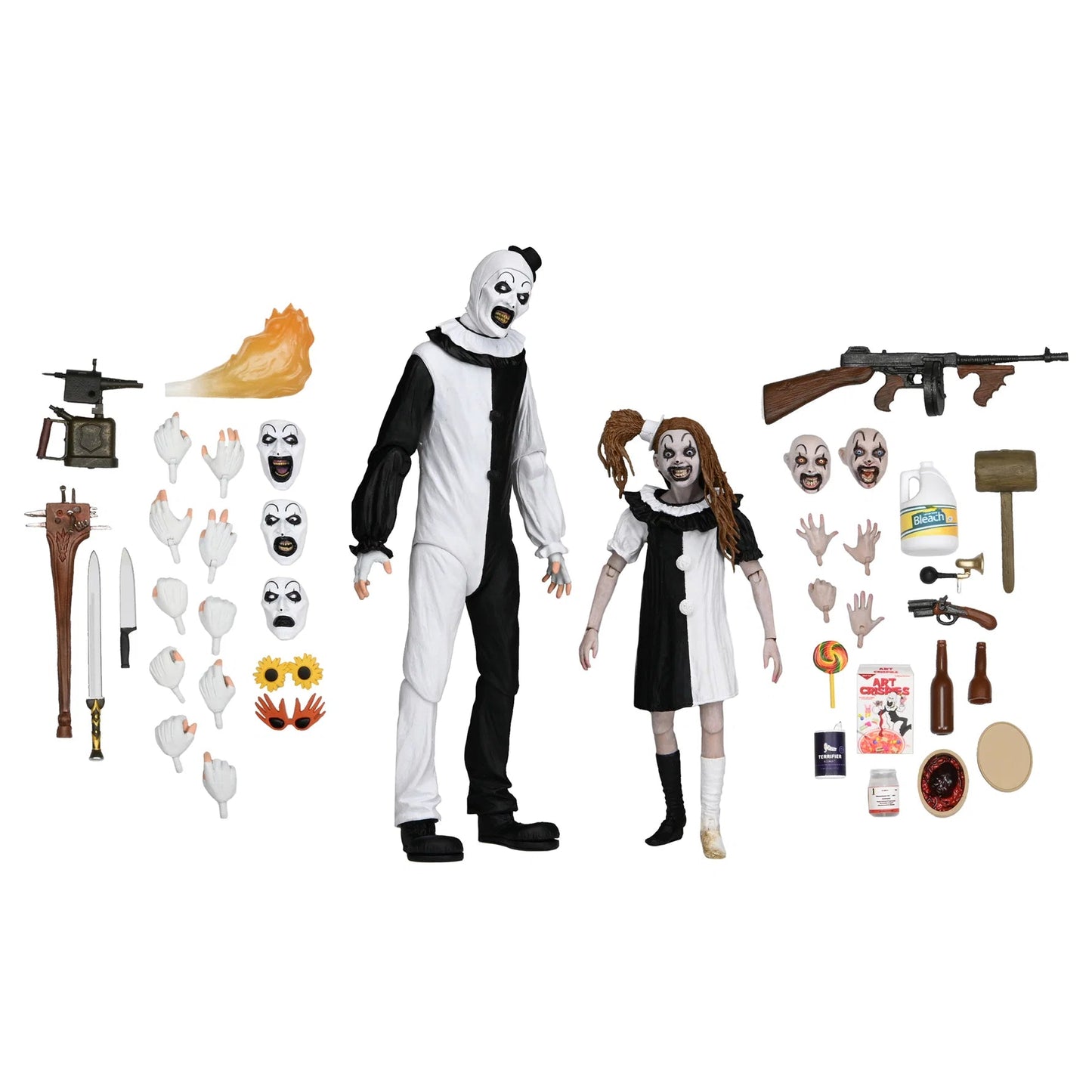 NECA - Terrifier 2 Ultimate Art the Clown and The Little Pale Girl 7" Scale Action Figure 2-Pack