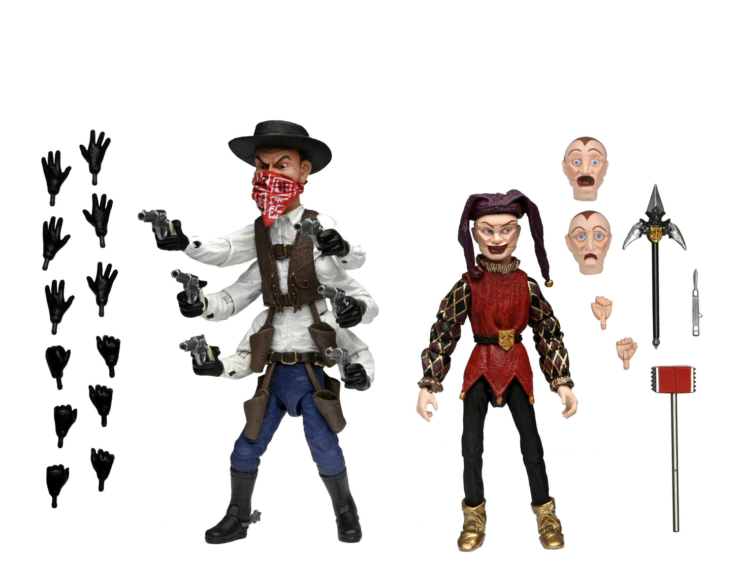 NECA - Puppet Master Six Shooter & Jester Ultimate 7″ Action Figures - DAMAGED PACKAGING