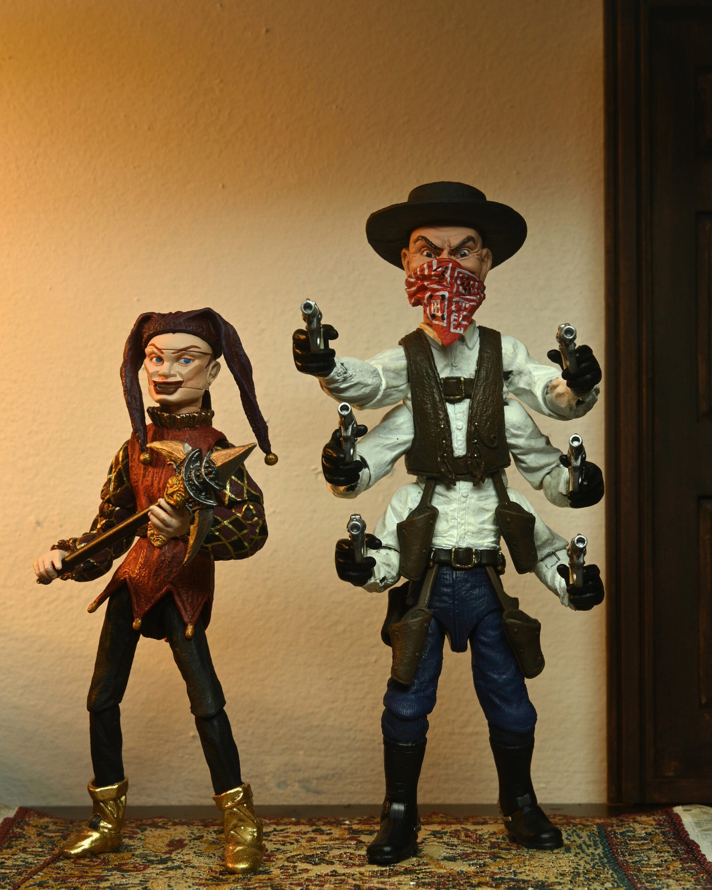 NECA - Puppet Master Six Shooter & Jester Ultimate 7″ Action Figures - DAMAGED PACKAGING