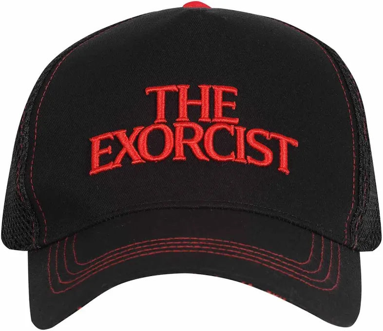 Black cap with 'The Exorcist' text in red on a white background
