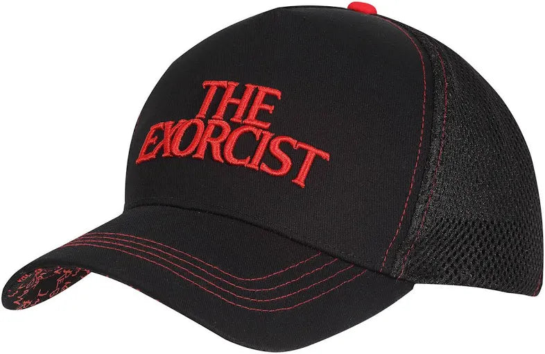 Black cap with 'The Exorcist' text in red on a white background