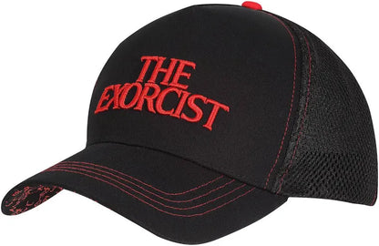 Black cap with 'The Exorcist' text in red on a white background