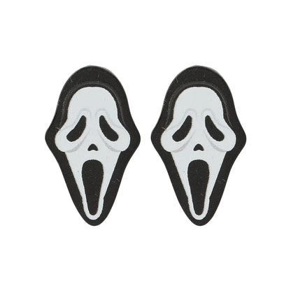 Scream Ghost Face Earring Set
