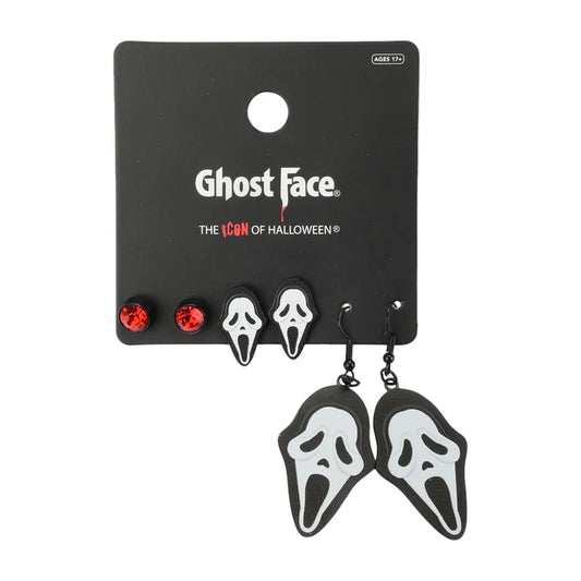 Scream Ghost Face Earring Set