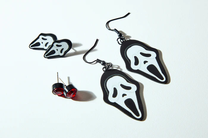 Scream Ghost Face Earring Set
