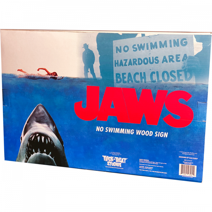 Trick or Treat Studios Jaws - No Swimming Wood Sign