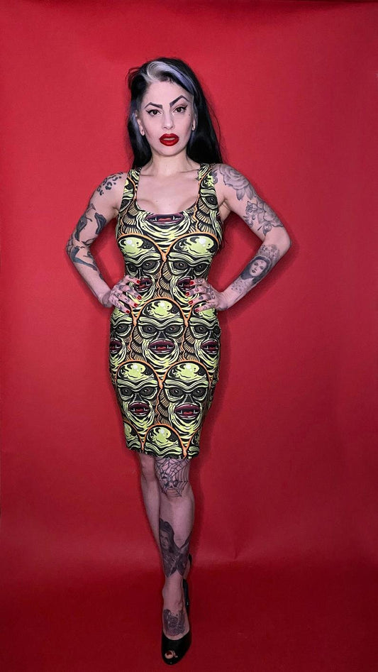 Creature From The Black Lagoon inspired dress by Allan Graves