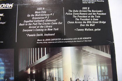 John Carpenter In Association With Alan Howarth – John Carpenter's Escape From New York Vinyl