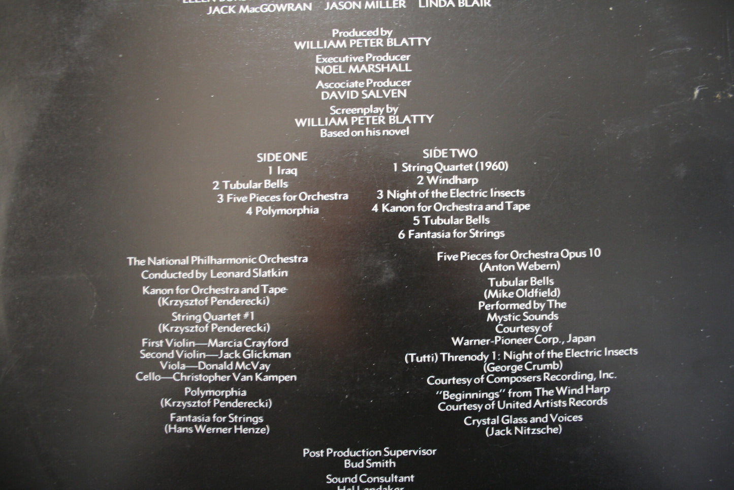 Music Excerpts From The Motion Picture The Exorcist Vinyl