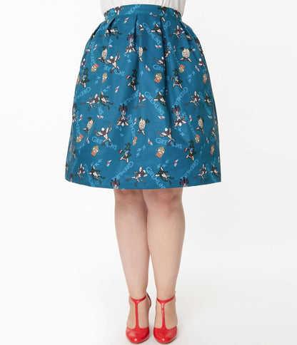 Unique Vintage X Gremlins The First Batch Print Jayne Swing Skirt