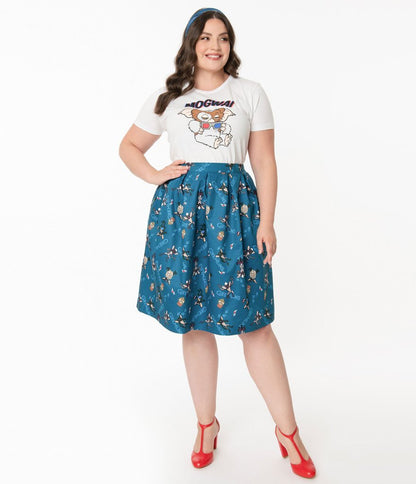 Unique Vintage X Gremlins The First Batch Print Jayne Swing Skirt