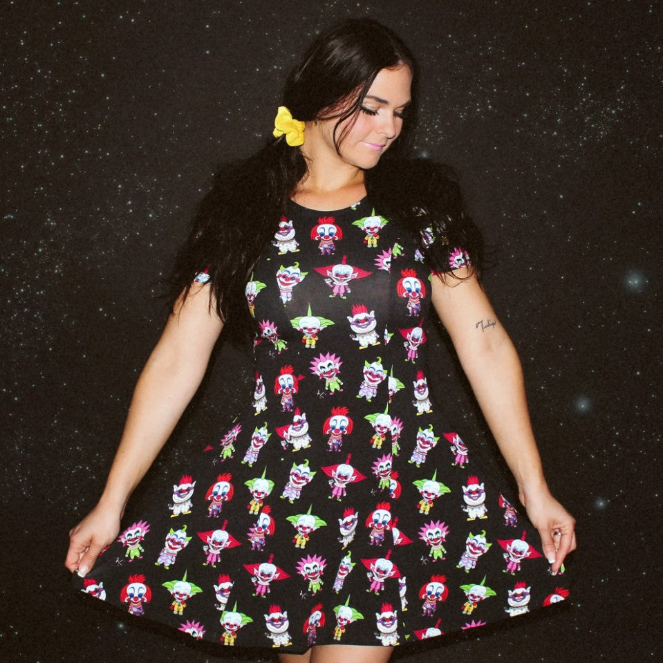 Cakeworthy - Killer Klowns from Outer Space Scoop Neck Dress