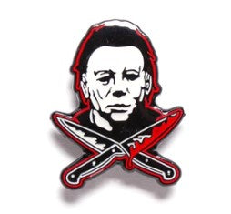 Rock Rebel - Michael Myers Crossed Knives Enamel Pin