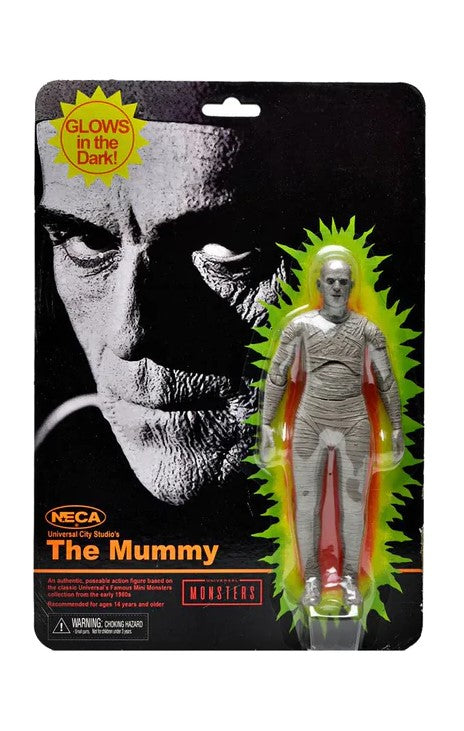 NECA - Universal Monsters Retro Glow-In-The-Dark The Mummy 7" Action Figure