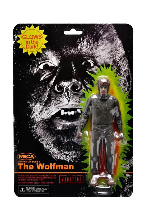 NECA - Universal Monsters Retro Glow-In-The-Dark The Wolf Man 7" Action Figure